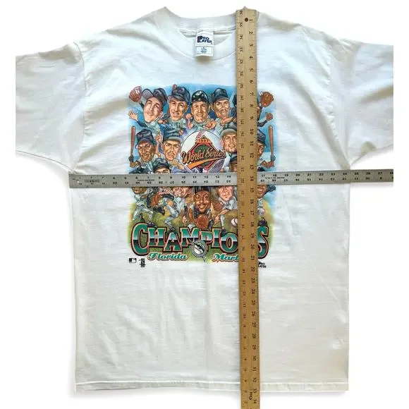 Vintage Florida Marlins Caricature World Series Champs 1997 MLB Baseball T Shirt - Picture 12 of 12